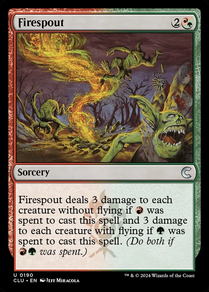 2024 Ravnica: Clue Edition Firespout #190 uncommon card image