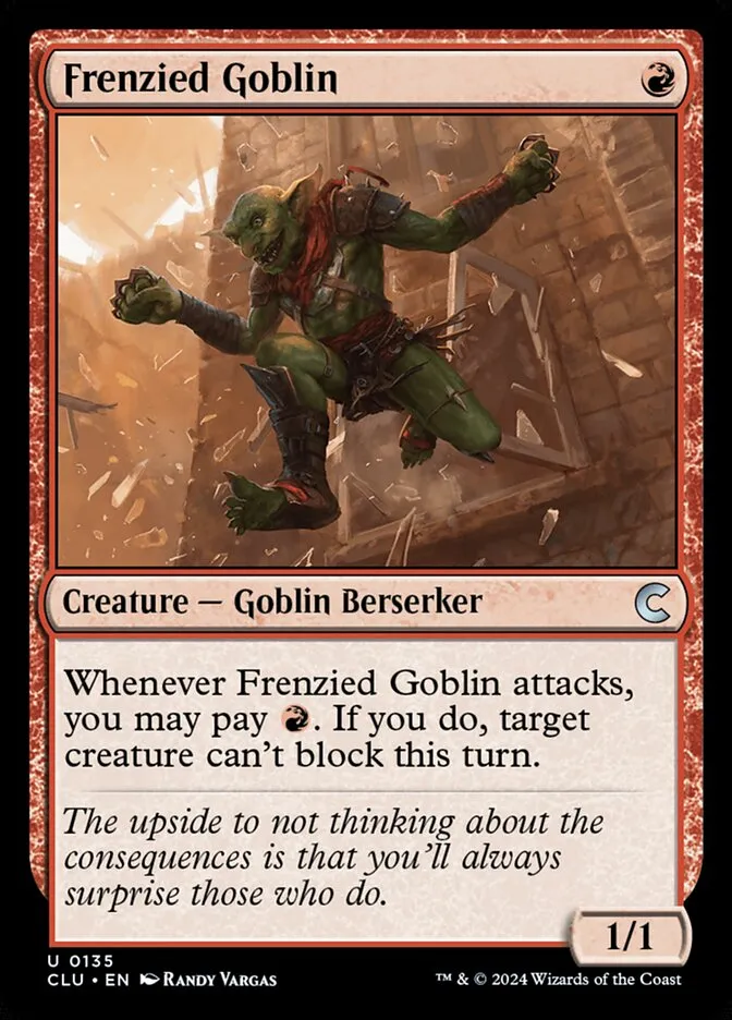 2024 Ravnica: Clue Edition Frenzied Goblin uncommon #135 uncommon card image