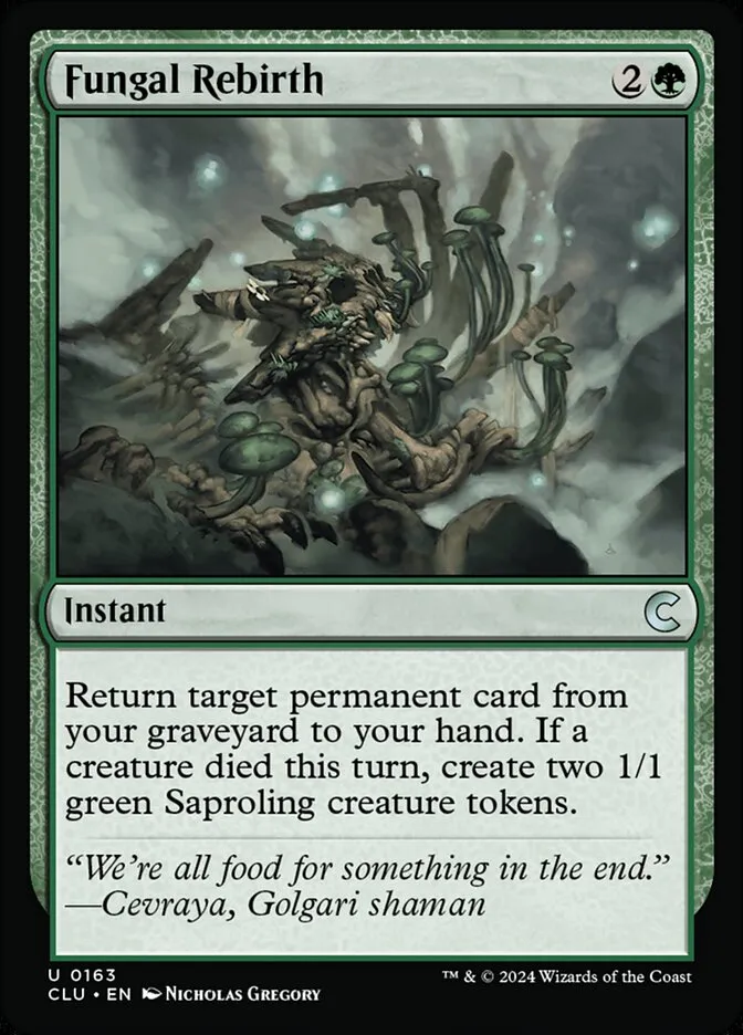 2024 Ravnica: Clue Edition Fungal Rebirth #163 uncommon card image