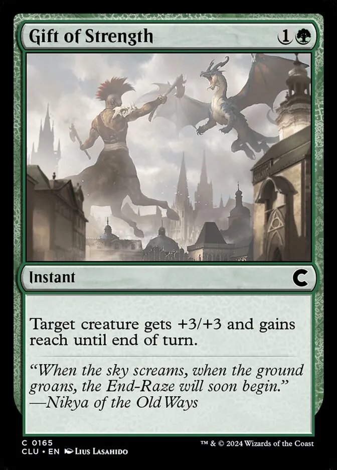 2024 Ravnica: Clue Edition Gift of Strength #165 common card image