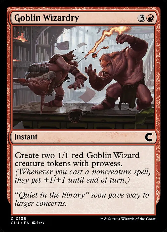 2024 Ravnica: Clue Edition Goblin Wizardry common #136 common card image