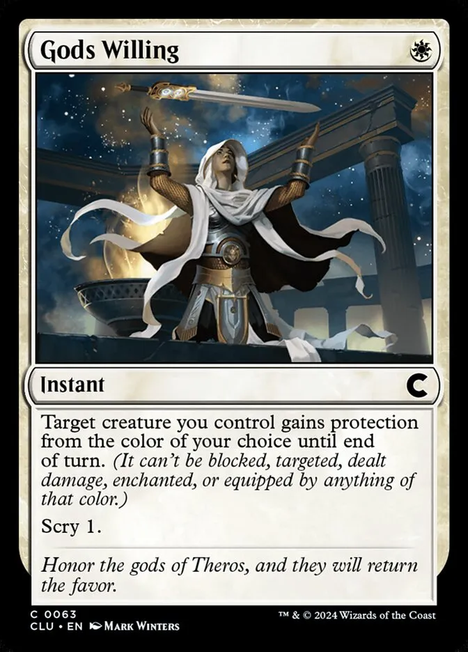 2024 Ravnica: Clue Edition Gods Willing common #63 common card image