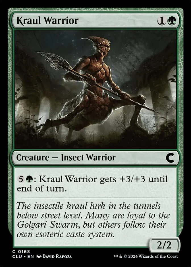2024 Ravnica: Clue Edition Kraul Warrior #168 common card image