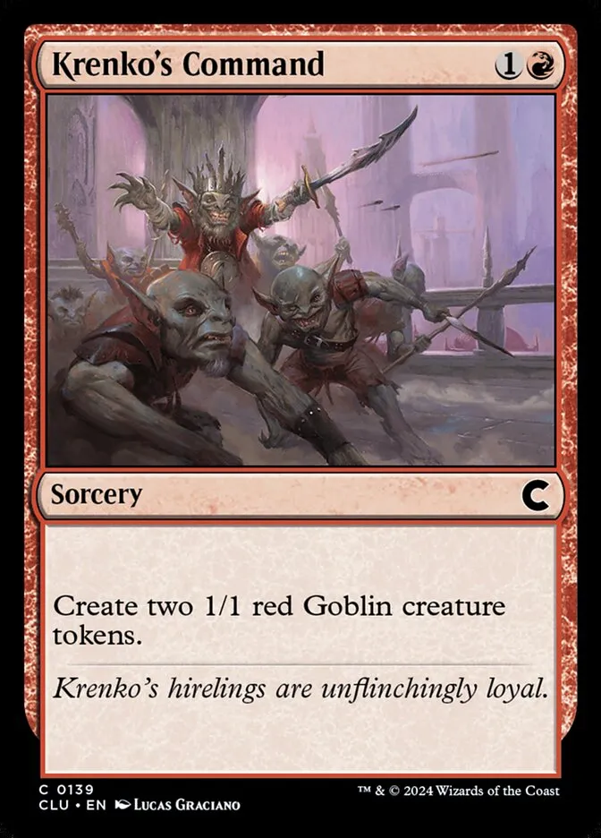 2024 Ravnica: Clue Edition Krenko's Command common #139 common card image