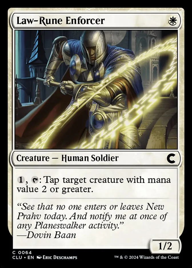2024 Ravnica: Clue Edition Law-Rune Enforcer common #64 common card image