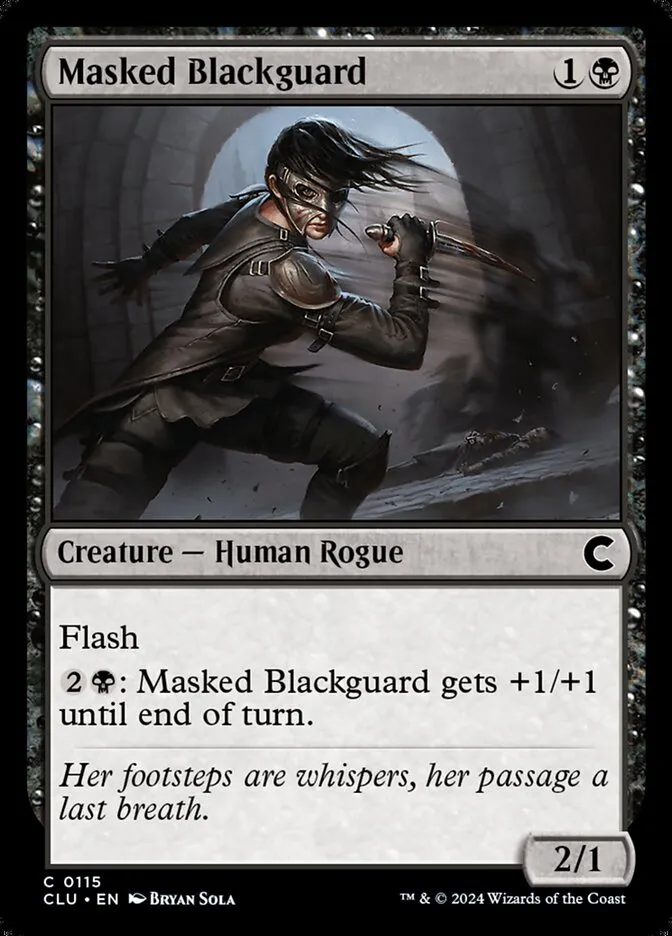 2024 Ravnica: Clue Edition Masked Blackguard common #115 common card image