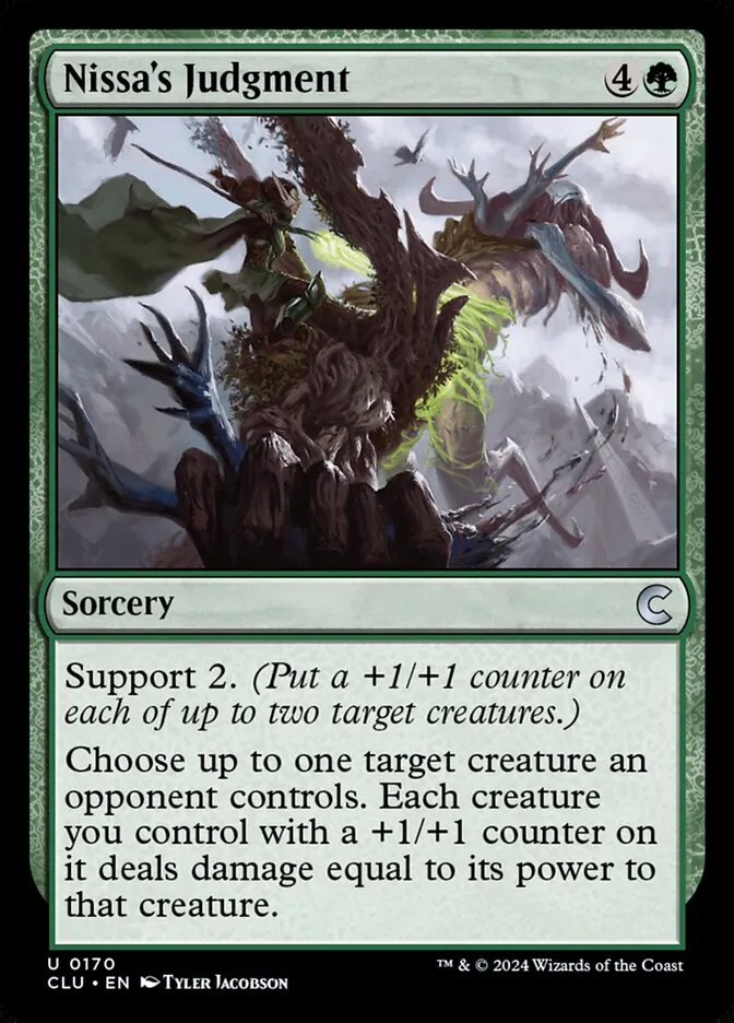 2024 Ravnica: Clue Edition Nissa's Judgment #170 uncommon card image