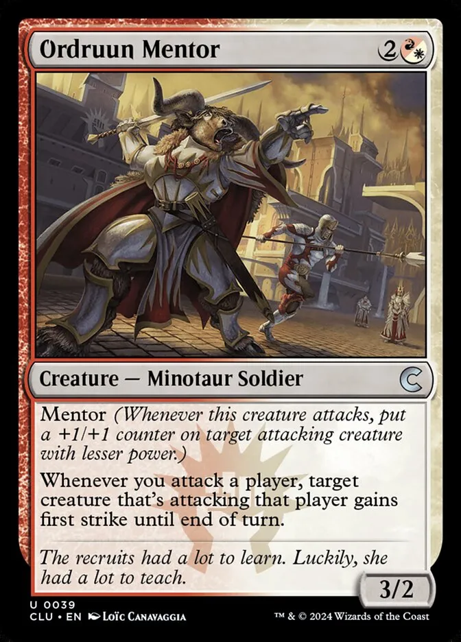 2024 Ravnica: Clue Edition Ordruun Mentor uncommon #39 uncommon card image