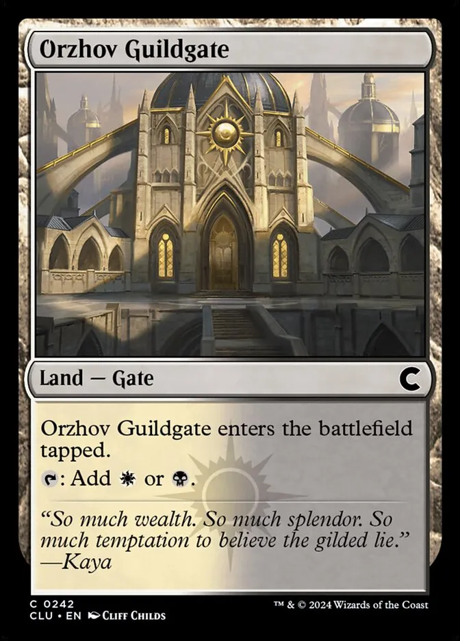 2024 Ravnica: Clue Edition Orzhov Guildgate #242 common card image