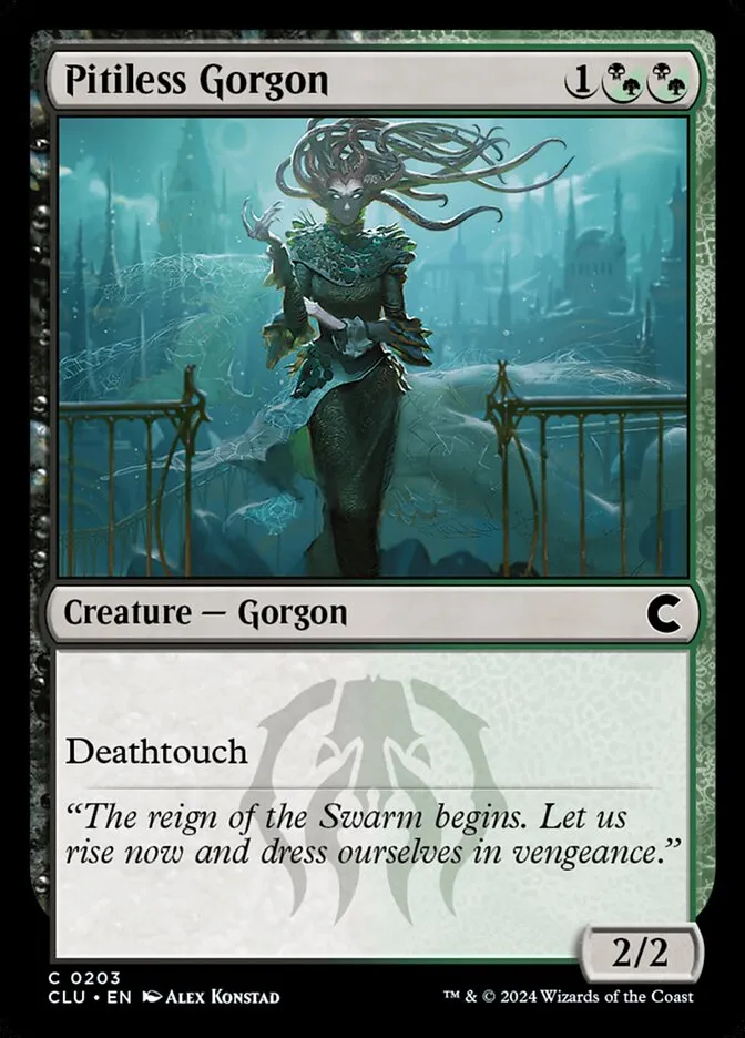 2024 Ravnica: Clue Edition Pitiless Gorgon #203 common card image