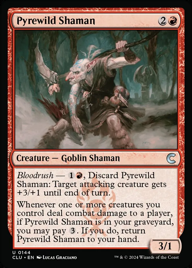 2024 Ravnica: Clue Edition Pyrewild Shaman uncommon #144 uncommon card image