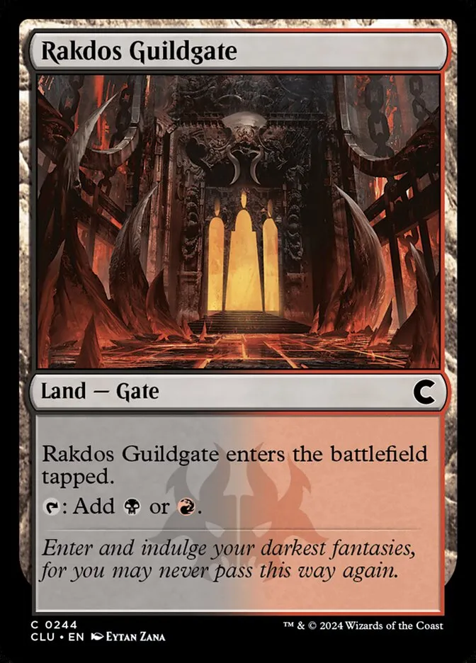 2024 Ravnica: Clue Edition Rakdos Guildgate #244 common card image