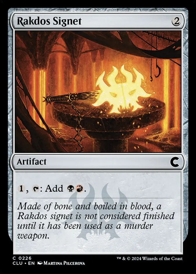 2024 Ravnica: Clue Edition Rakdos Signet #226 common card image