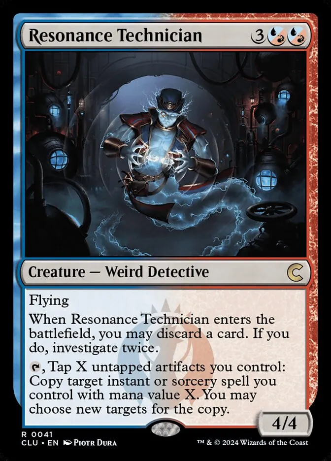 2024 Ravnica: Clue Edition Resonance Technician rare #41 rare card image