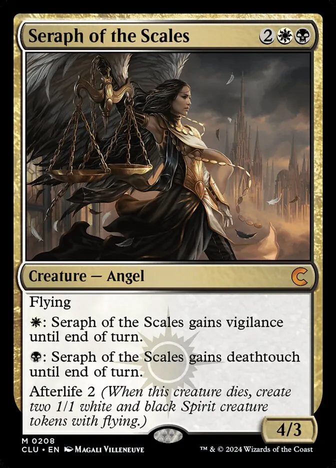 2024 Ravnica: Clue Edition Seraph of the Scales #208 mythic card image