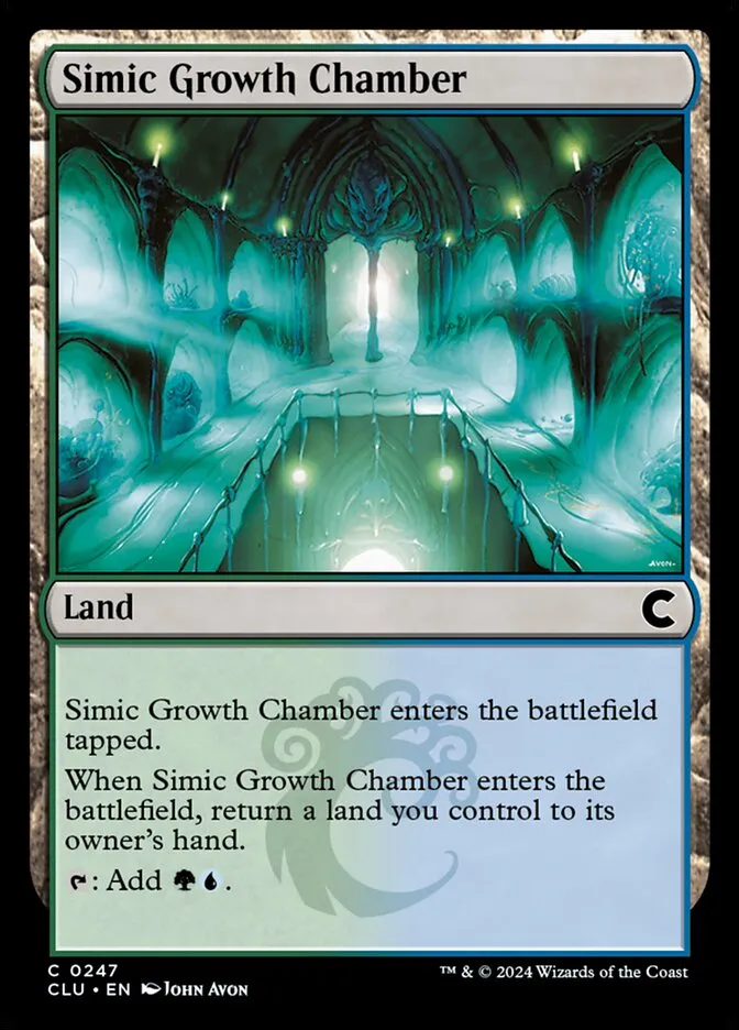 2024 Ravnica: Clue Edition Simic Growth Chamber #247 common card image