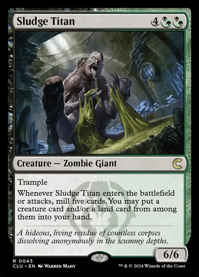 2024 Ravnica: Clue Edition Sludge Titan rare #43 rare card image