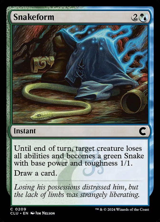 2024 Ravnica: Clue Edition Snakeform #209 common card image