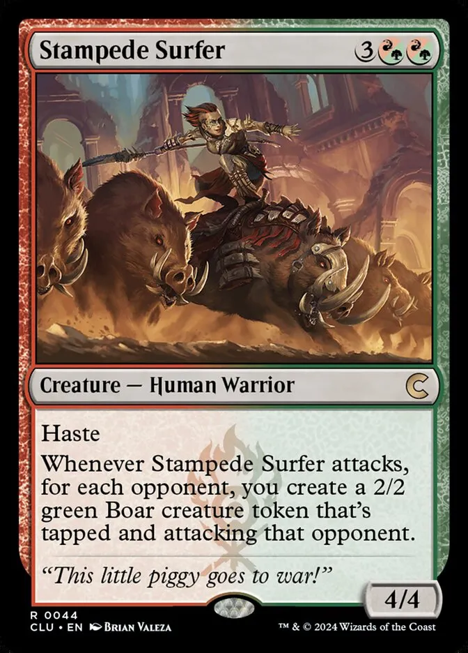 2024 Ravnica: Clue Edition Stampede Surfer rare #44 rare card image