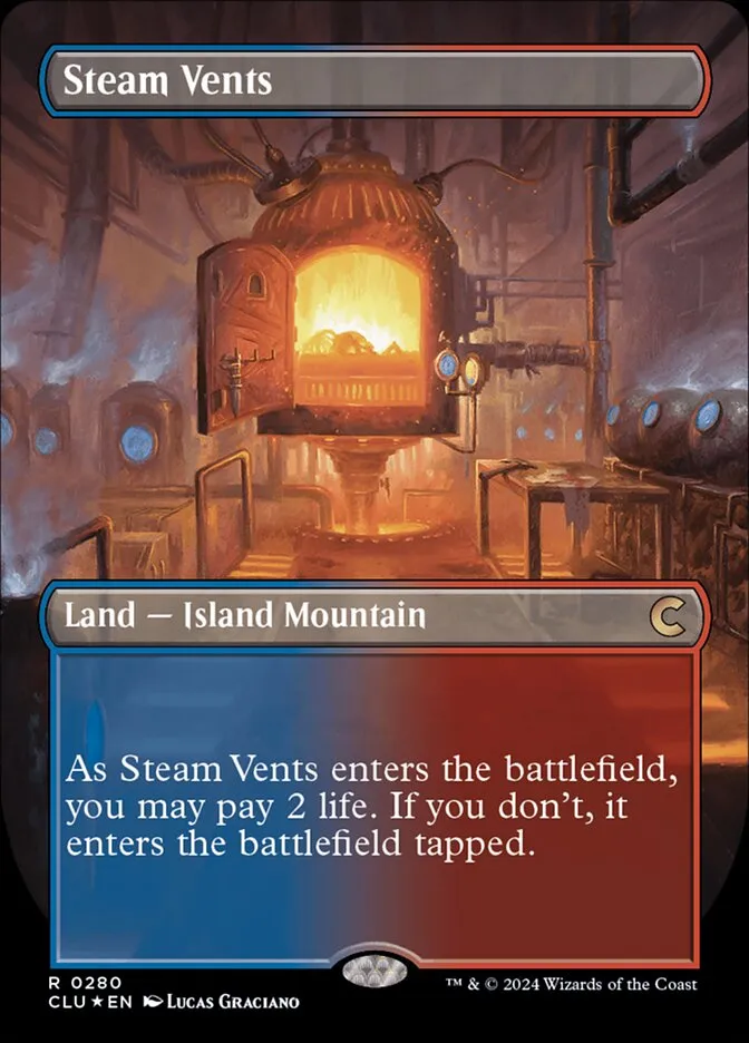 2024 Ravnica: Clue Edition Steam Vents #280 rare card image