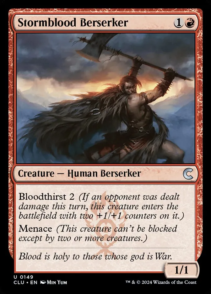2024 Ravnica: Clue Edition Stormblood Berserker uncommon #149 uncommon card image