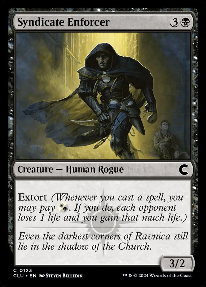 2024 Ravnica: Clue Edition Syndicate Enforcer common #123 common card image