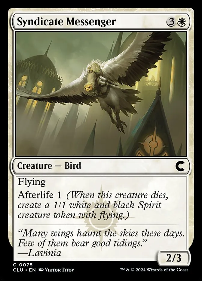 2024 Ravnica: Clue Edition Syndicate Messenger common #75 common card image
