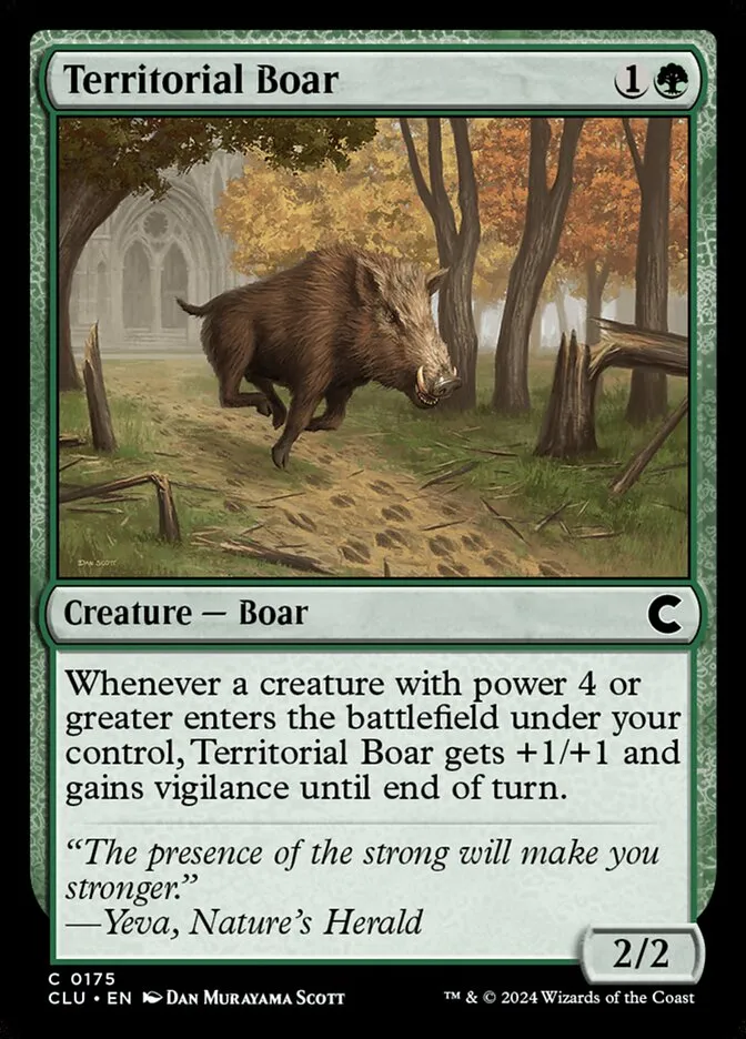 2024 Ravnica: Clue Edition Territorial Boar #175 common card image