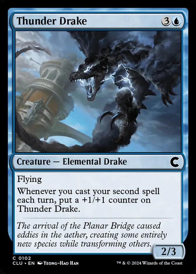 2024 Ravnica: Clue Edition Thunder Drake common #102 common card image