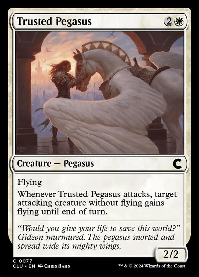 2024 Ravnica: Clue Edition Trusted Pegasus common #77 common card image
