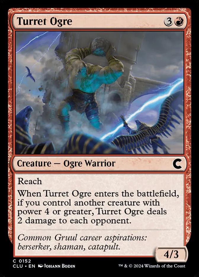 2024 Ravnica: Clue Edition Turret Ogre common #152 common card image