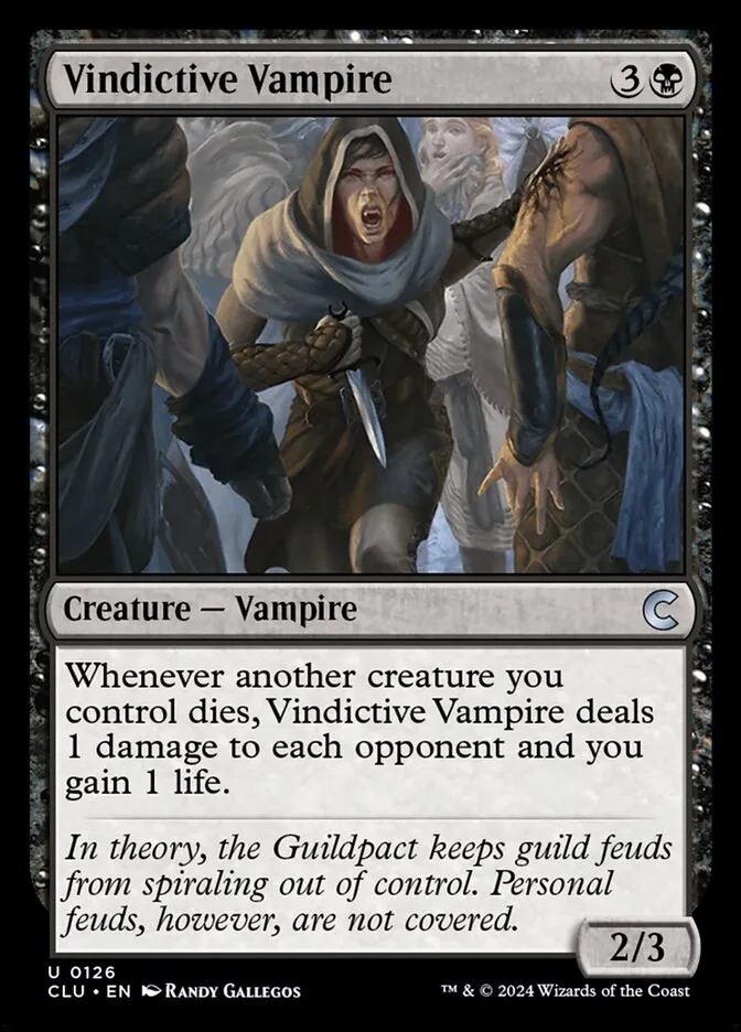 2024 Ravnica: Clue Edition Vindictive Vampire uncommon #126 uncommon card image