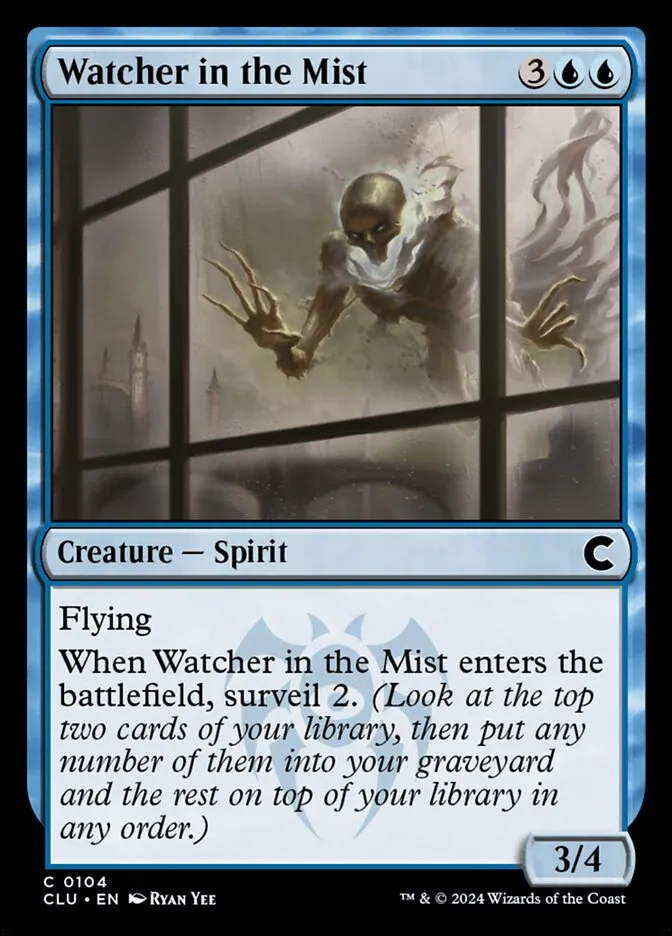 2024 Ravnica: Clue Edition Watcher in the Mist common #104 common card image