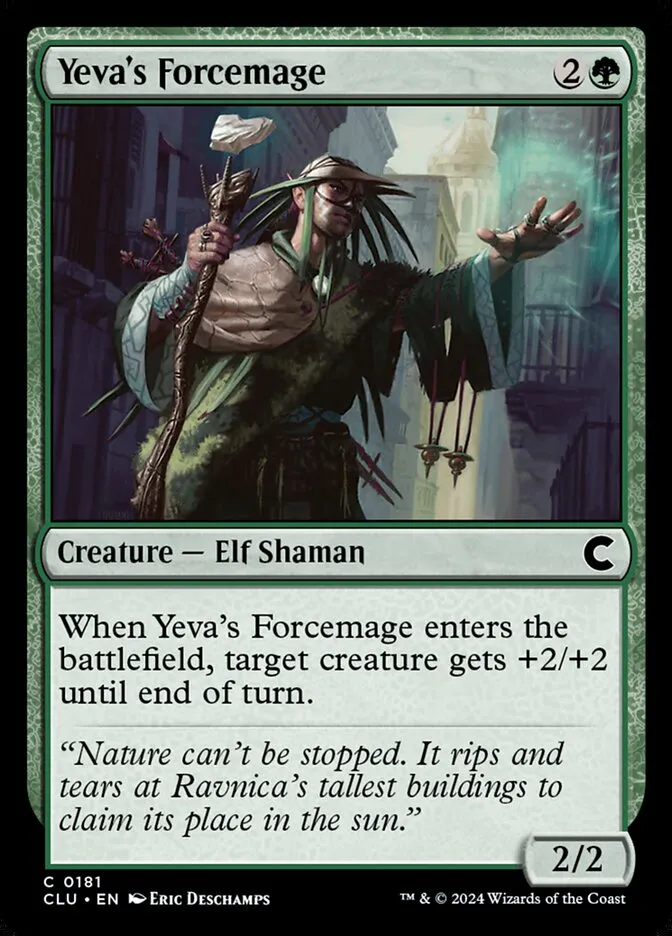 2024 Ravnica: Clue Edition Yeva's Forcemage common #181 common card image