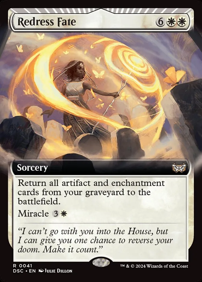 2024 Duskmourn: House of Horror Commander Redress Fate rare #41 rare card image
