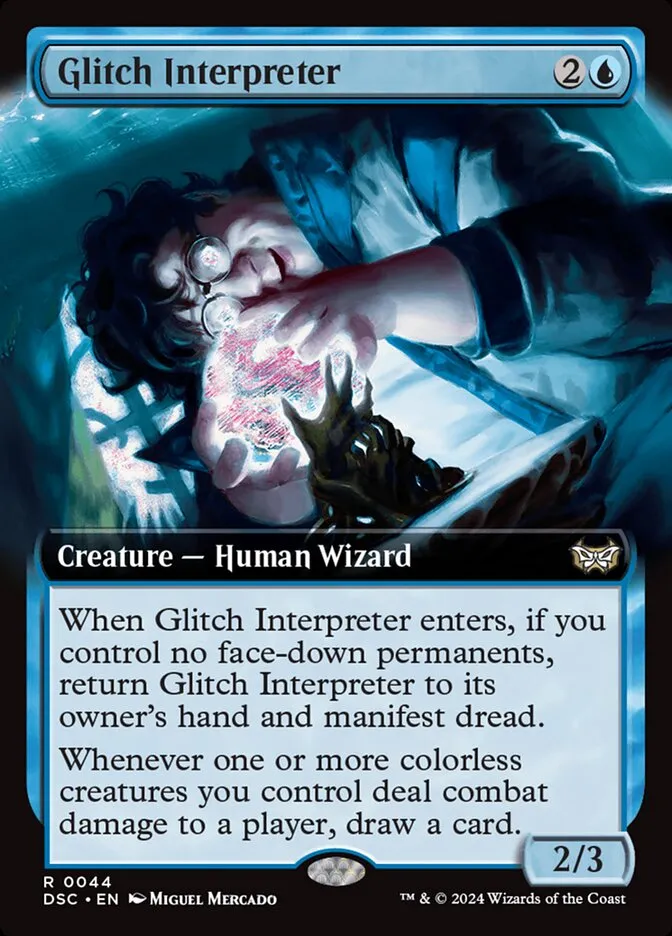 2024 Duskmourn: House of Horror Commander Glitch Interpreter rare #44 rare card image