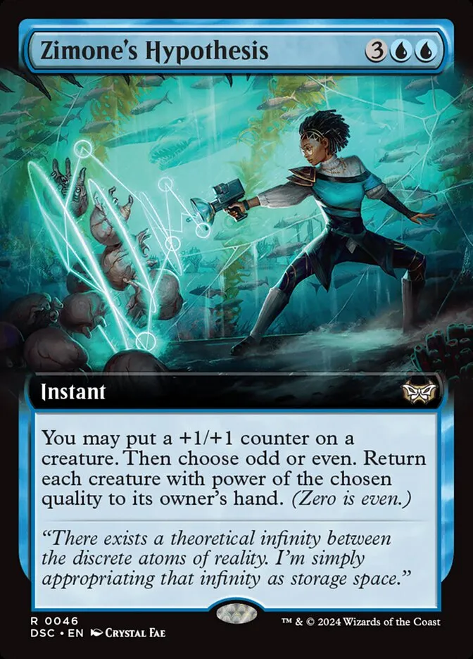 2024 Duskmourn: House of Horror Commander Zimone's Hypothesis rare #46 rare card image