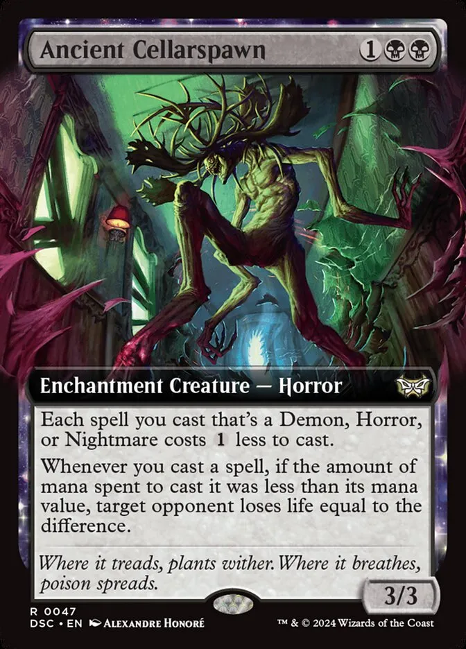 2024 Duskmourn: House of Horror Commander Ancient Cellarspawn rare #47 rare card image