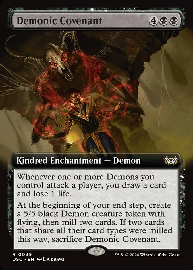 2024 Duskmourn: House of Horror Commander Demonic Covenant rare #49 rare card image