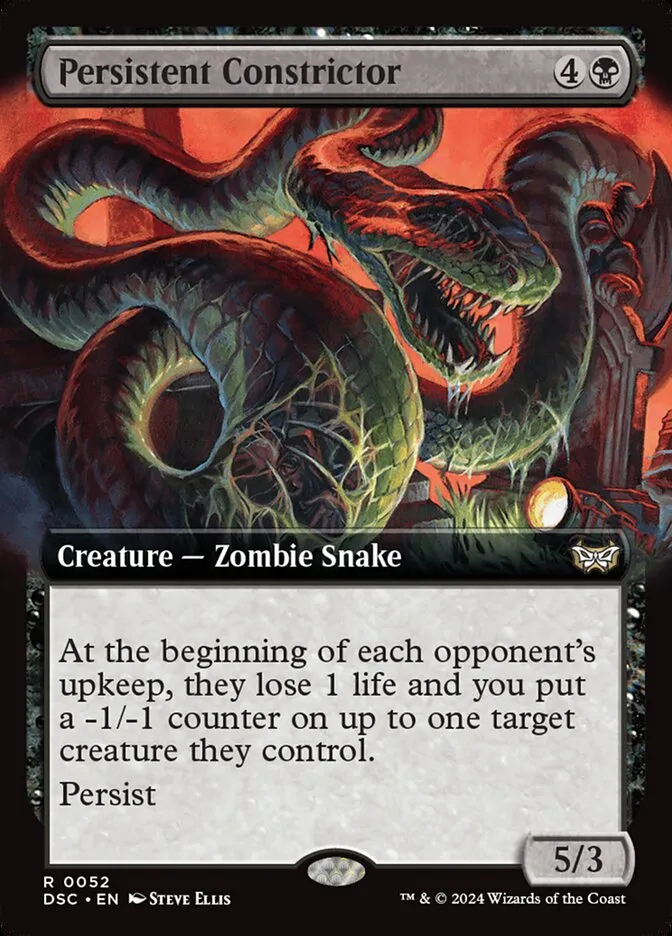 2024 Duskmourn: House of Horror Commander Persistent Constrictor rare #52 rare card image