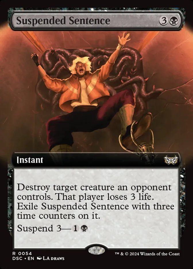 2024 Duskmourn: House of Horror Commander Suspended Sentence rare #54 rare card image