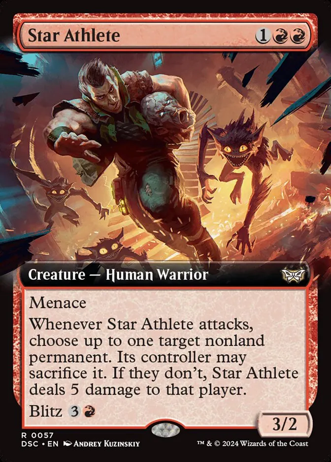 2024 Duskmourn: House of Horror Commander Star Athlete rare #57 rare card image