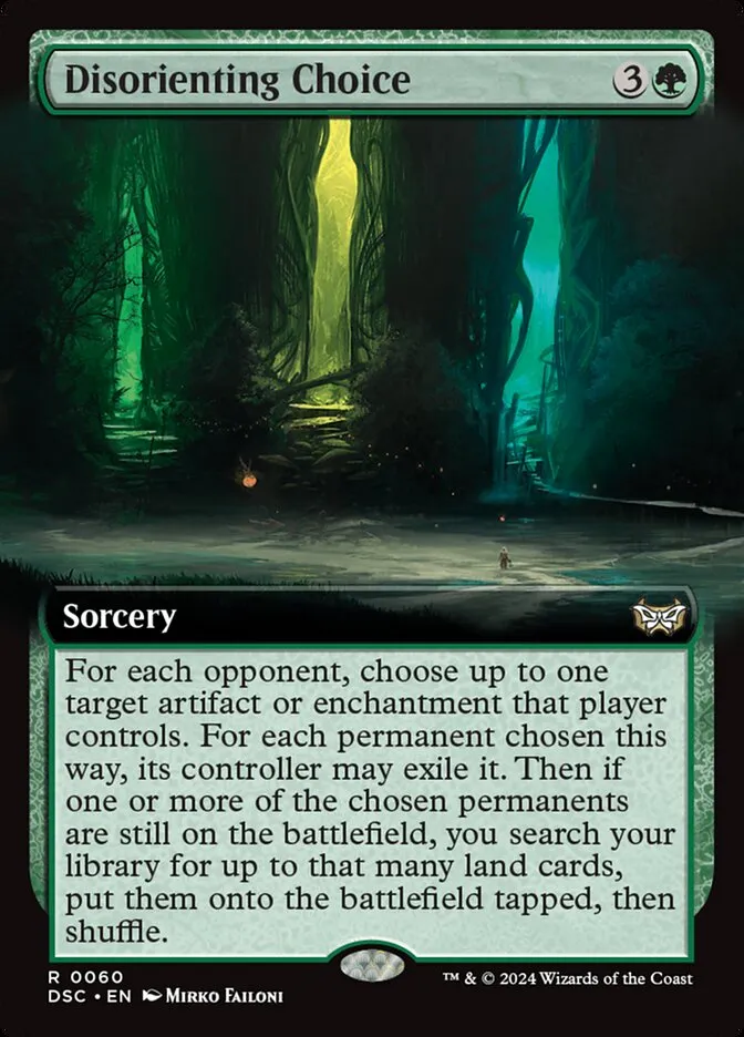 2024 Duskmourn: House of Horror Commander Disorienting Choice rare #60 rare card image