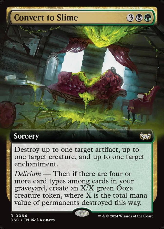 2024 Duskmourn: House of Horror Commander Convert to Slime rare #64 rare card image