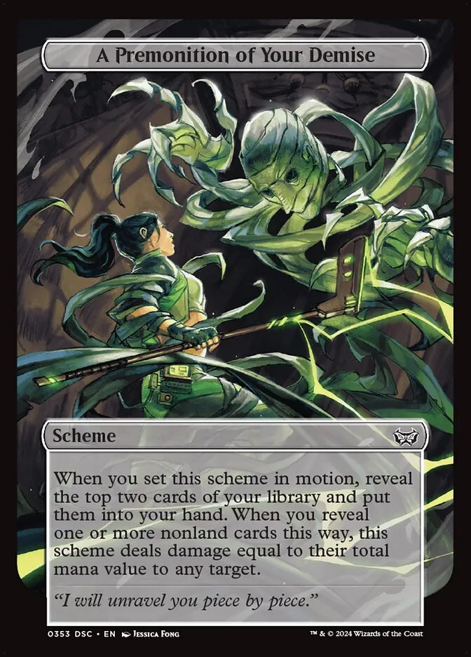 2024 Duskmourn: House of Horror Commander A Premonition of Your Demise #353 common card image