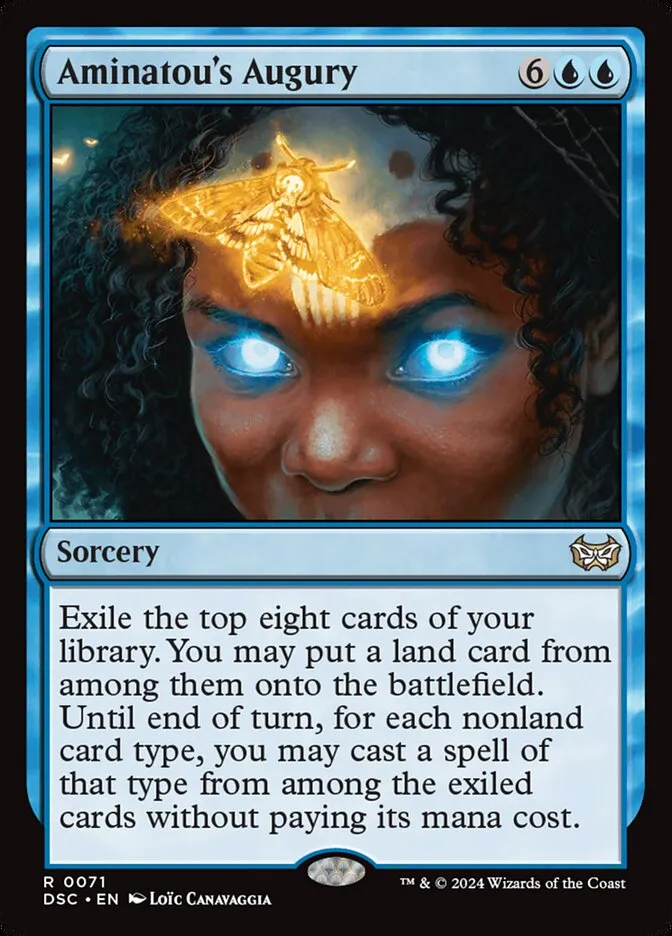 2024 Duskmourn: House of Horror Commander Aminatou's Augury rare #71 rare card image