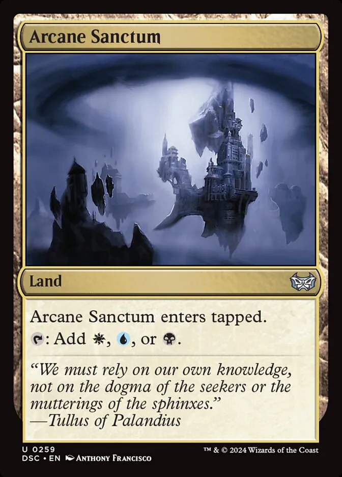 2024 Duskmourn: House of Horror Commander Arcane Sanctum #259 uncommon card image