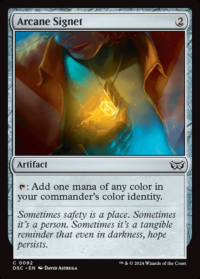 2024 Duskmourn: House of Horror Commander Arcane Signet #92 common card image