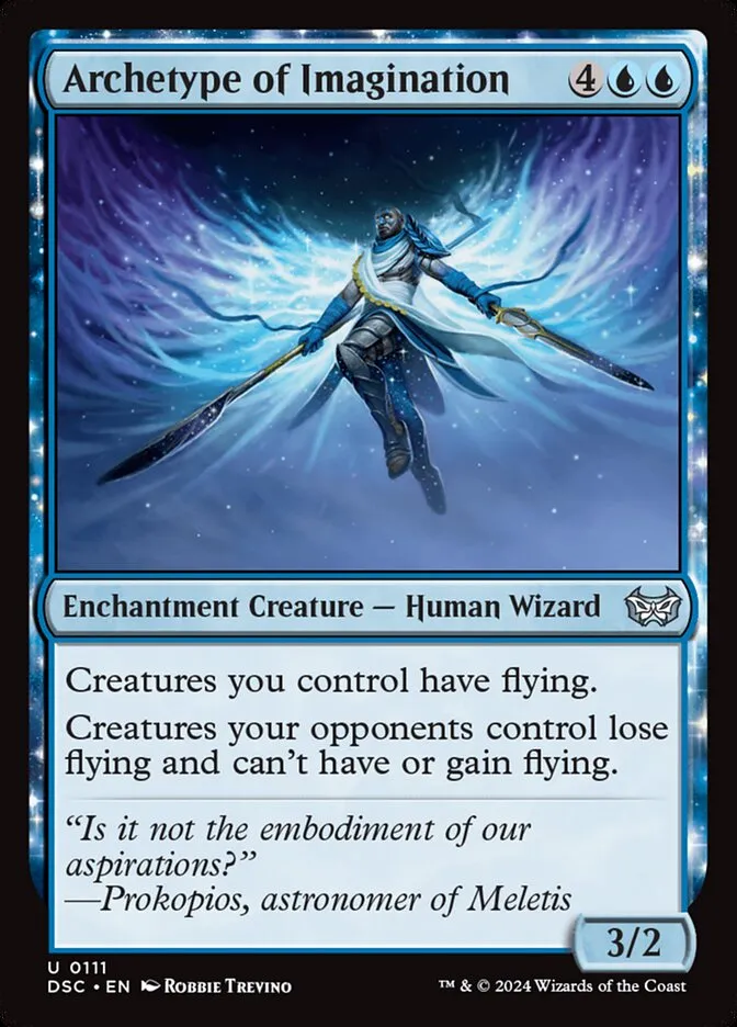 2024 Duskmourn: House of Horror Commander Archetype of Imagination #111 uncommon card image
