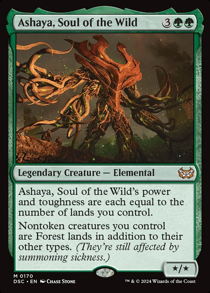 2024 Duskmourn: House of Horror Commander Ashaya, Soul of the Wild mythic #170 mythic card image